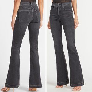 Express Jeans High Rise Slim Flare Black 10 Short